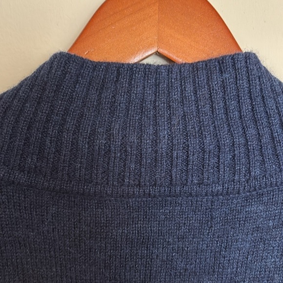 Carole Little Navy Open Front Cardigan 100% Merino Wool - Picture 3 of 8